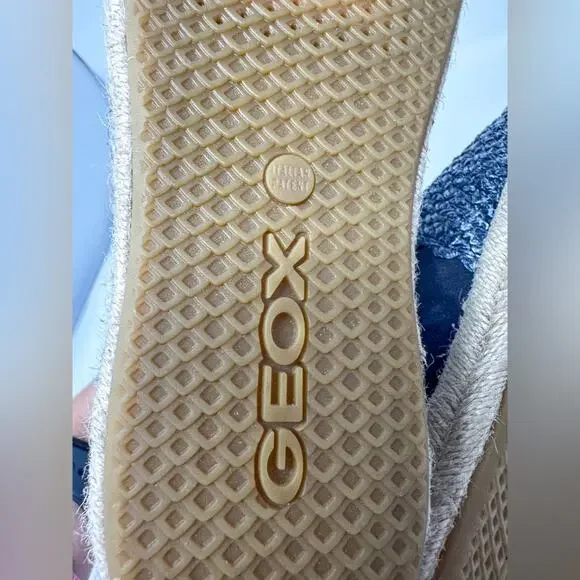 NEW Geox Modesty Blue Suede Textile Espadrille Flats, Size 5, MSRP $150 - Picture 11 of 12